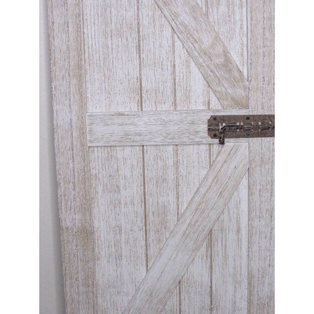 Pair of Hobby Lobby "The Spring Shop" Farmhouse Wood Wall Decor - 31" Shutters - Picture 3 of 10
